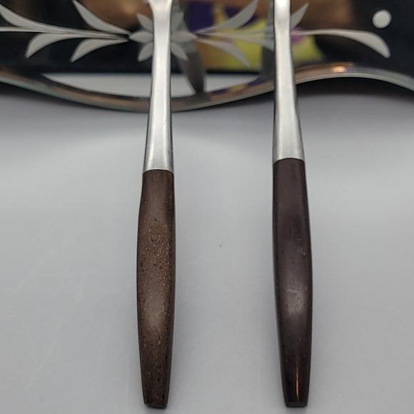 Interpur Knife & Fork Set CANOE HEARTS Stainless Flatware Vintage JAPAN - Picture 4 of 9